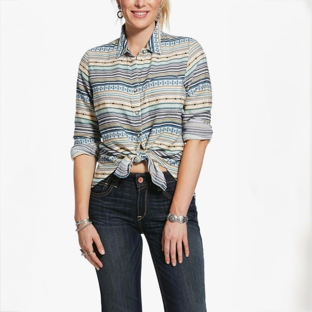 Ariat | Aztec Southwestern Long Sleeve Sunny Shirt Size Large